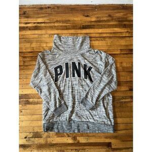 PINK Victoria' Secret Long‎ Sleeve Pullover Sweater Women's Size Small Gray EUC